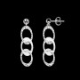 Boucles d'oreilles maille Ovale plate martelée