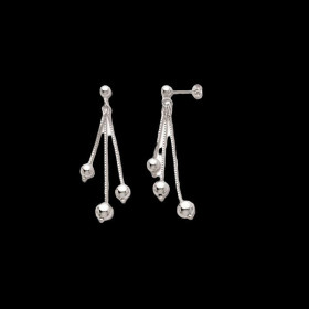 Boucles d'oreilles Boule sur chaine vénitienne