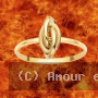 Bague Noeud forçat 6 x11 mm Or