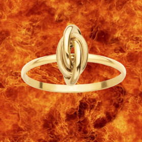 Bague Noeud forçat 6 x11 mm Or