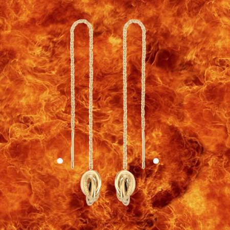 Boucles d'oreilles Guyannaise Noeuds Forçat Or