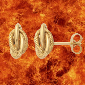 Boucles d'oreilles Noeud Forçat 12 x 21 mm or