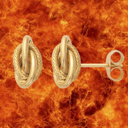 Boucles d'oreilles Noeud Forçat 12 x 21 mm or