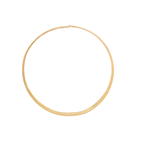 Collier Oméga plat en chute 8 mm Or 18 Carat