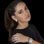 Bracelet rigide feuille banane argent