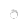 Bague feuilles Banane argent platiné