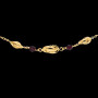 Collier 3 Noeuds Forçat cristaux Grenat Or 18 Carats