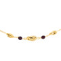Collier 3 Noeuds Forçat cristaux Grenat Or 18 Carats