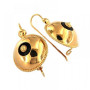 Boucles d'oreilles Tété Antillaise Onyx Lisse