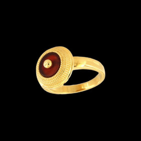 Bague Plaqué Or Cornaline