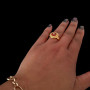 Bague Plaqué Or Cornaline