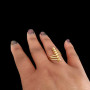 Bague Ligne Boules Acier Inoxydable