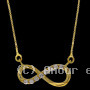 Collier infini lisse et oxydes Or 9 Carats