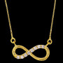Collier infini lisse et oxydes Or 9 Carats
