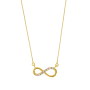 Collier infini lisse et oxydes Or 9 Carats