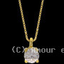 Collier oxyde de zirconium or 9 Carats