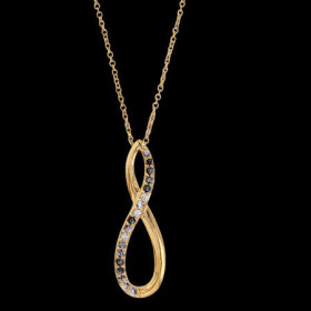 Collier infini pavés oxydes et lisse Plaqué or