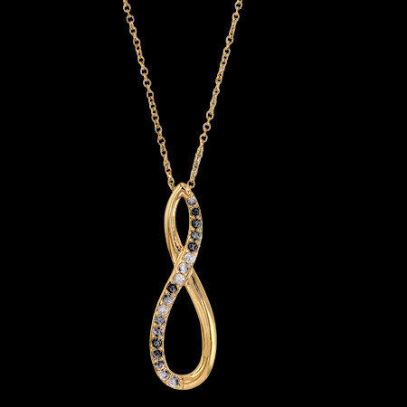 Collier infini pavés oxydes et lisse Plaqué or