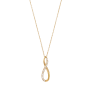 Collier infini pavés oxydes et lisse Plaqué or