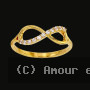 Bague Or Infini serti d'oxydes de zirconium