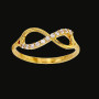 Bague Or Infini serti d'oxydes de zirconium