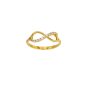 Bague Or Infini serti d'oxydes de zirconium