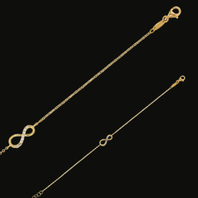 Bracelet Or infini oxydes de zirconium