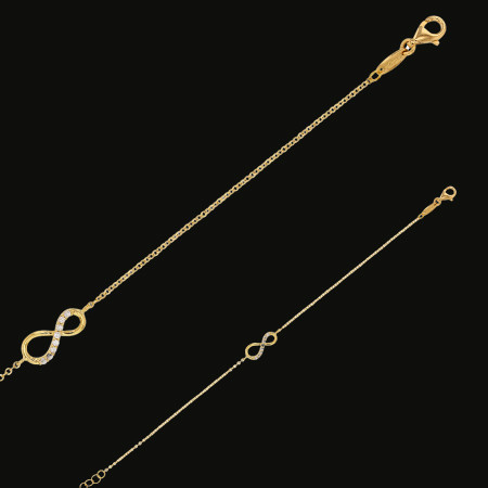 Bracelet Or infini oxydes de zirconium