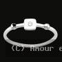 Bague Motif Carré avec Oxyde de Zirconium Argent