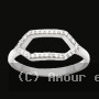Bague forme pointe avec Zircones Argent