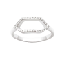 Bague forme pointe avec Zircones Argent