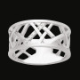 Bague larges motifs géométriques avec Zircones Argent