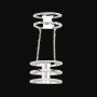 Bague double chaîne 3+2 rangs Zircones 54/46 Argent