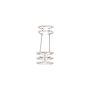 Bague double chaîne 3+2 rangs Zircones 56/48 Argent