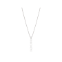 Collier chaîne pendentif Carrés et Ronds Zircones Argent