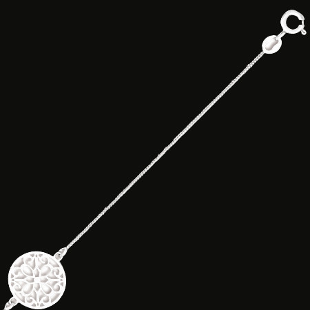 Bracelet Fleurs ajourées Argent