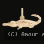 Pendentif Crocodile MM Or Jaune