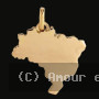 Pendentif Carte du Brésil Or Jaune