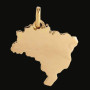 Pendentif Carte du Brésil Or Jaune