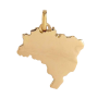 Pendentif Carte du Brésil Or Jaune