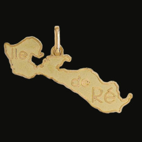 Pendentif Carte de Ile Ré Or Jaune