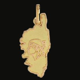 Pendentif Carte de la Corse Or Jaune