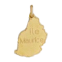 Pendentif Carte Ile Maurice Or Jaune