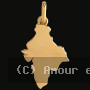 Pendentif Carte Les Indes Or Jaune