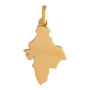 Pendentif Carte Les Indes Or Jaune