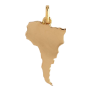 Pendentif Carte Amérique Latine Or Jaune