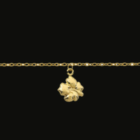 Chaine de cheville Hibiscus Or 18 Carats