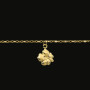 Chaine de cheville Hibiscus Or 18 Carats