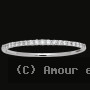 Demi-Alliance serti griffes 19 diamants Or gris 18 Carats