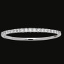 Demi-Alliance serti griffes 19 diamants Or gris 18 Carats